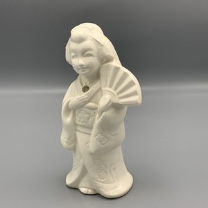 Vintage Benihana of Tokyo Standing Geisha Girl Tiki Mug Japan Ceramic White